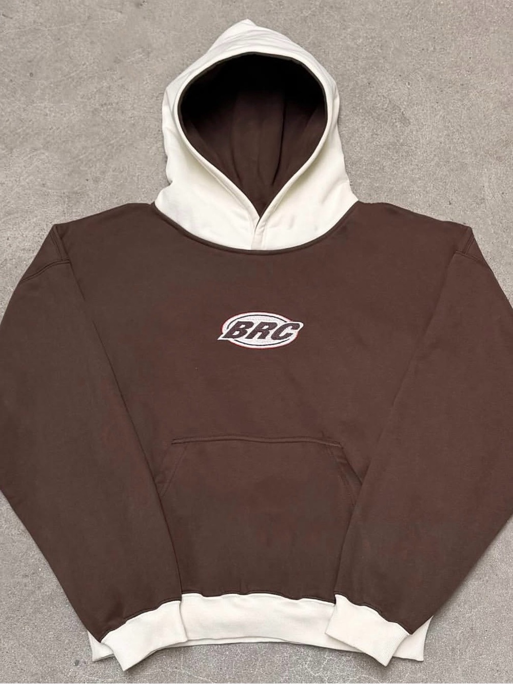 Two-Tone Brown & Cream BRC Hoodie- Brett’s Bites Run Club